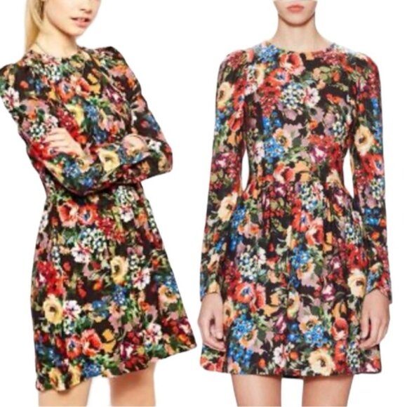 Love Moschino Dress US 4 Floral Long Sleeve Printed Dress - Picture 12 of 12